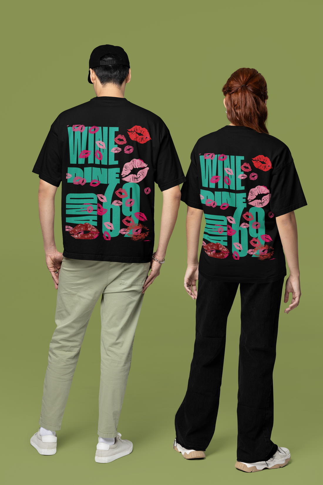 Wine Dine & 69 Oversized Tees