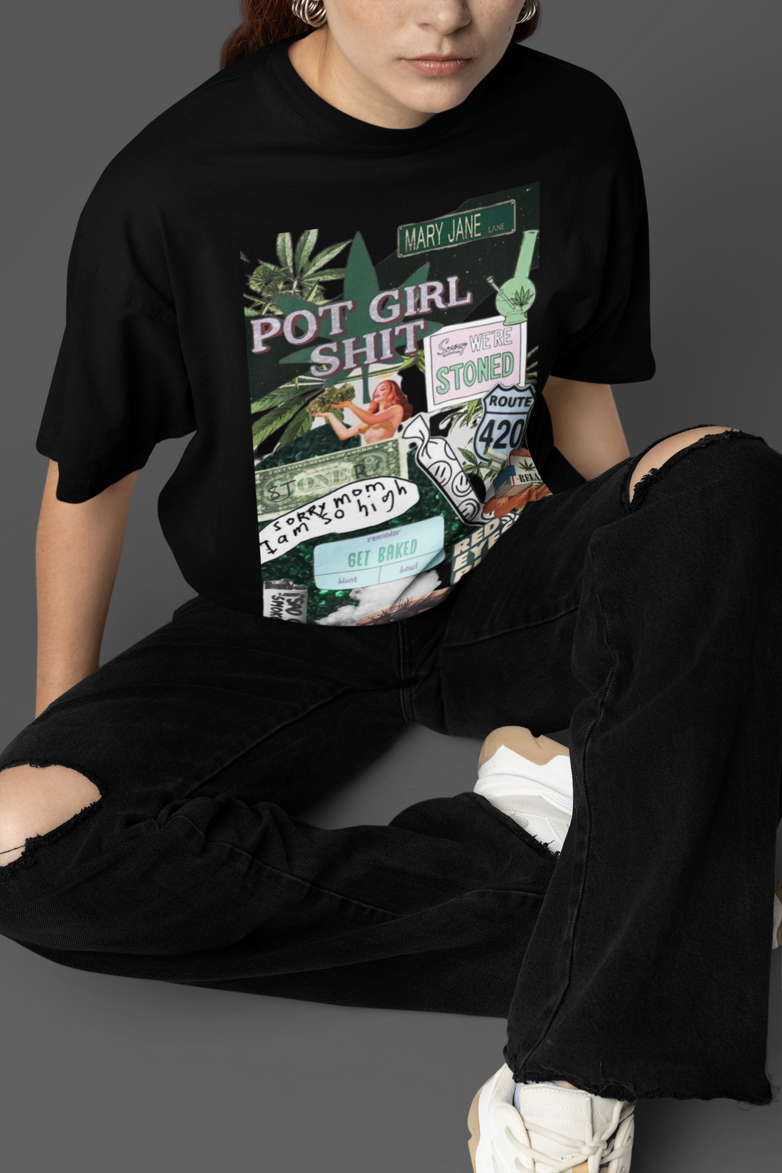 Weed Zong Oversized Tees