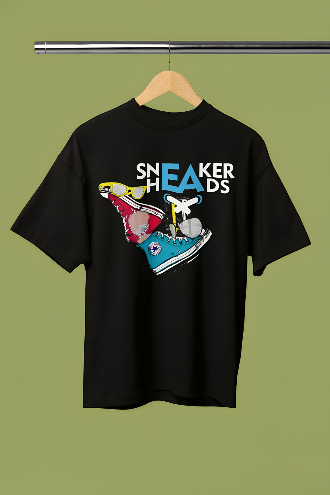 Sneaker Head Oversized Ultrasoft Printed T-shirt